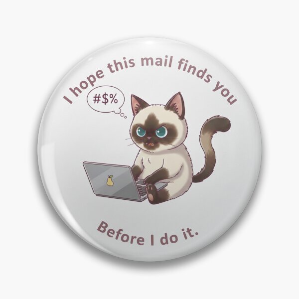 Item preview, A Siamese cat writing an email Cute cat working life  designed and sold by KuroBrush.