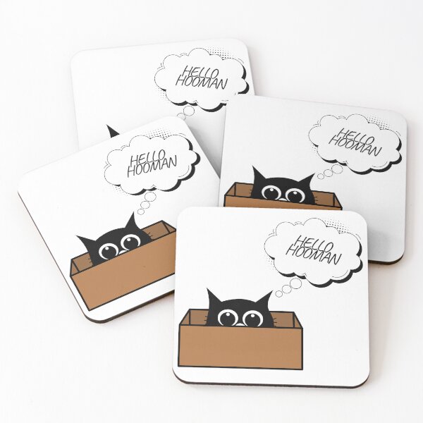 Item preview, Hello, Hooman Cat In a Box. designed and sold by Dinasshop.