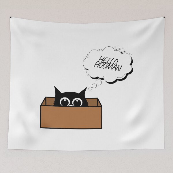 Item preview, Hello, Hooman Cat In a Box. designed and sold by Dinasshop.