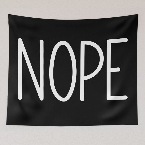 Item preview, Minimalist Bold Nope Text Design designed and sold by Vision Crafted.