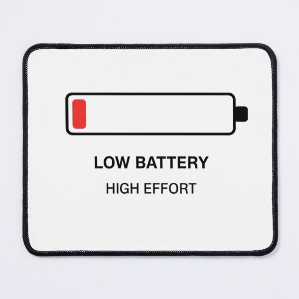 Item preview, Low Battery High Effort – Funny Tired Quote T-Shirt, Burnout Humor Shirt designed and sold by MonoDraft.