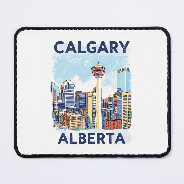 Item preview, Calgary Canada Travel Poster designed and sold by Stripe Wall Studio.