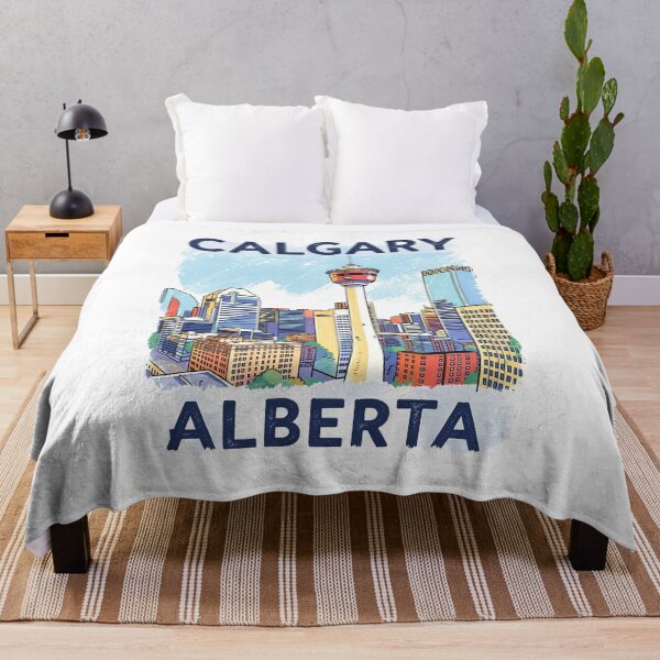 Item preview, Calgary Canada Travel Poster designed and sold by Stripe Wall Studio.