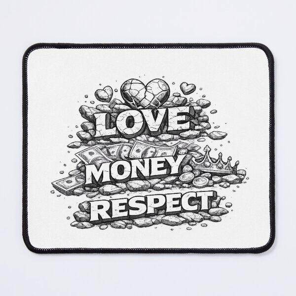 Item preview, Love Money Respect Motivational Typography Design designed and sold by Combat Skies.