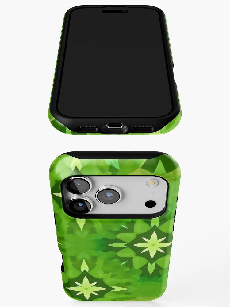 Thumbnail 3 of 4, iPhone Case, Green Abstract Pattern designed and sold by GraphicsClub.