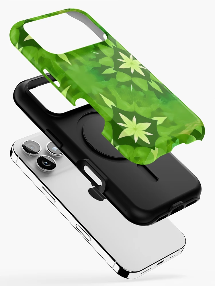 Thumbnail 2 of 4, iPhone Case, Green Abstract Pattern designed and sold by GraphicsClub.