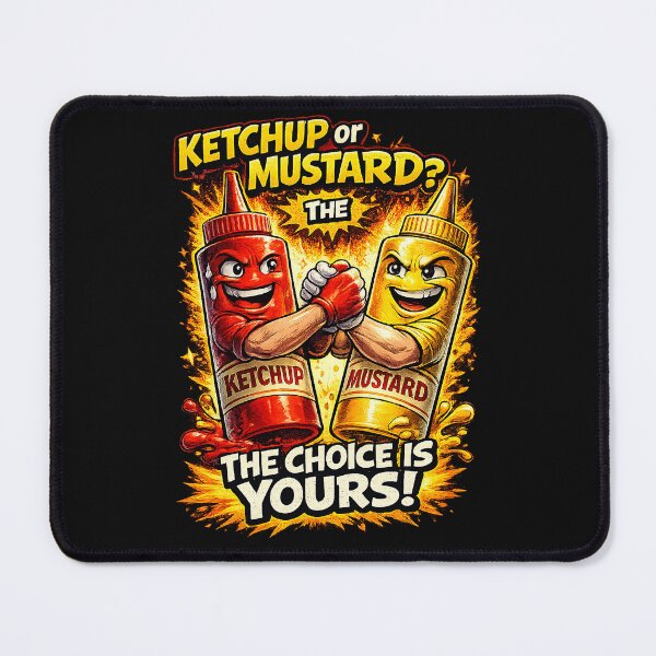 Item preview, Ketchup or Mustard? The Choice Is Yours – Funny Food Comic Style designed and sold by Kiziorq.