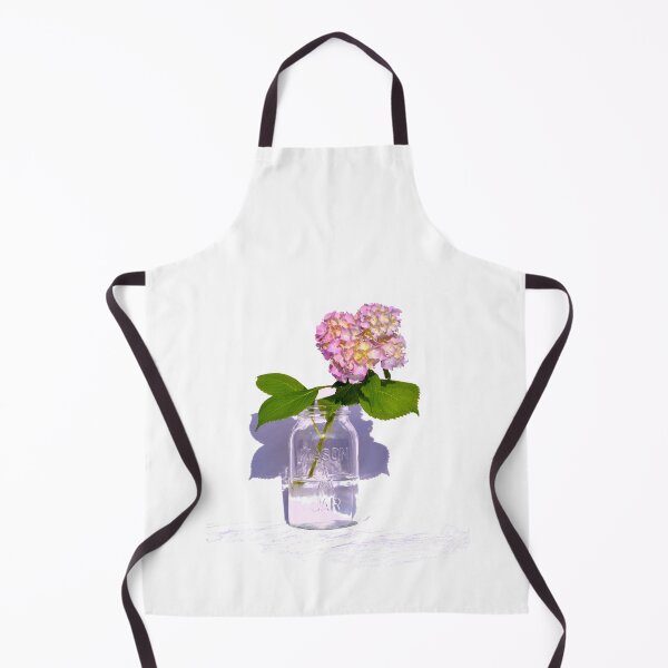 Item preview, Pretty pink and yellow Hydrangea in mason jar designed and sold by hollycooper.