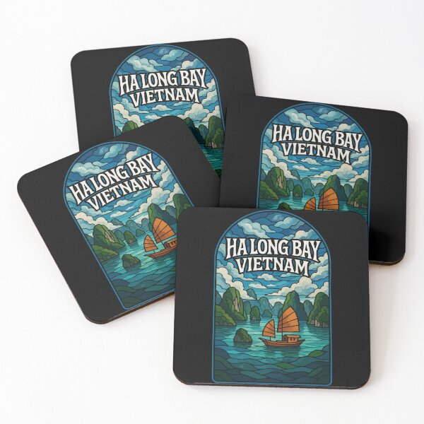 Item preview, Ha Long Bay Vietnam Stained Glass Travel designed and sold by TomFrontierArt.