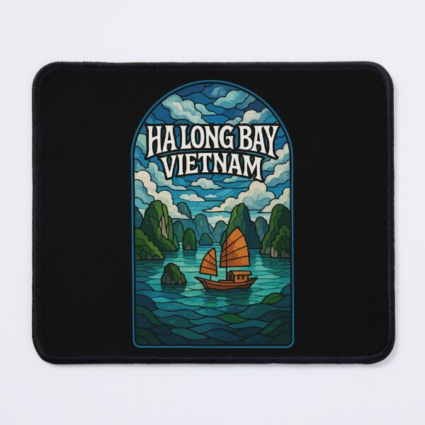 Item preview, Ha Long Bay Vietnam Stained Glass Travel designed and sold by TomFrontierArt.