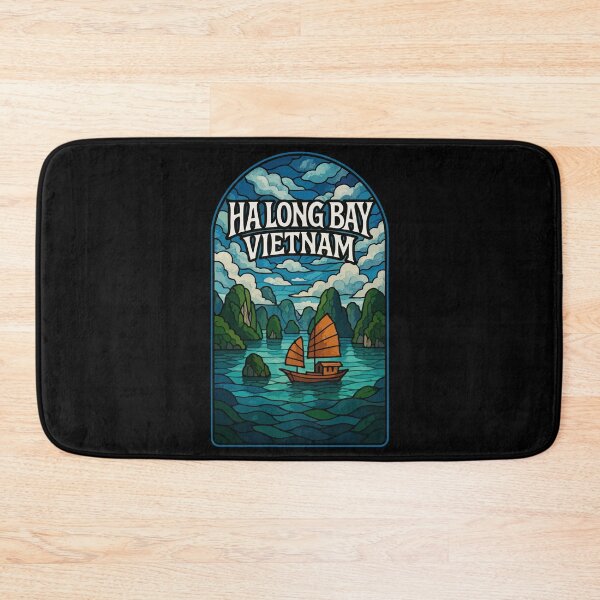 Item preview, Ha Long Bay Vietnam Stained Glass Travel designed and sold by TomFrontierArt.