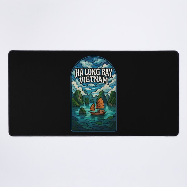 Item preview, Ha Long Bay Vietnam Stained Glass Travel designed and sold by TomFrontierArt.