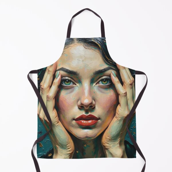 Item preview, Intense Gaze - Modern Teal Portrait Art designed and sold by The Design Asset Station.