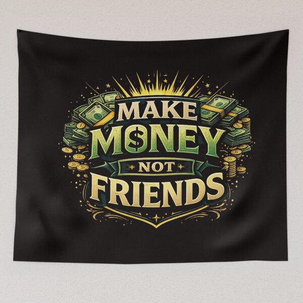Item preview, Make Money Not Friends Quote Design designed and sold by Combat Skies.