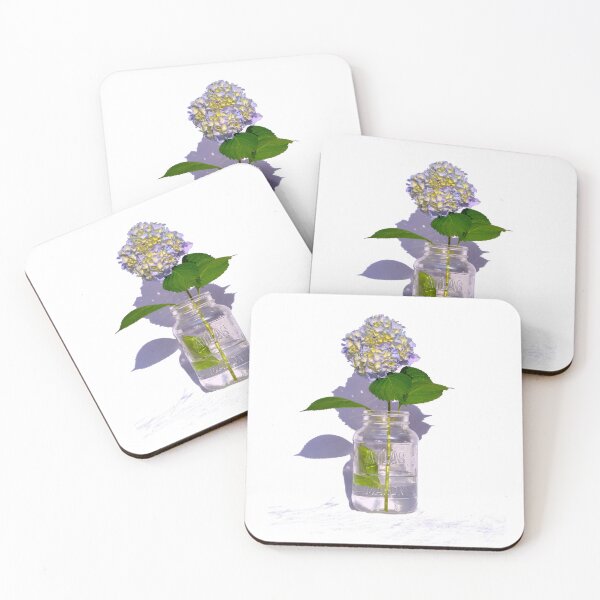 Item preview, Romantic elegant Purple Blue Hydrangea in mason jar designed and sold by hollycooper.