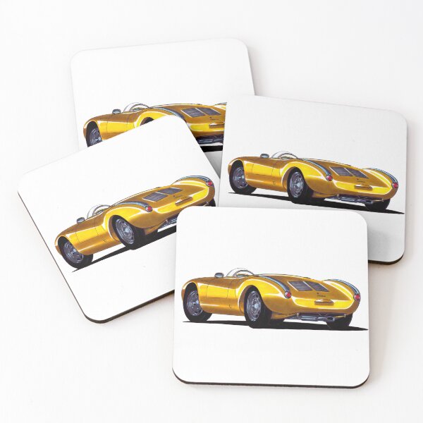 Item preview, Exclusive drawing legendary germany yellow racing car 550 Spyder with flat air cooled engine designed and sold by Cars23.