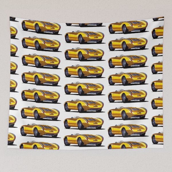 Item preview, Exclusive drawing legendary germany yellow racing car 550 Spyder with flat air cooled engine designed and sold by Cars23.