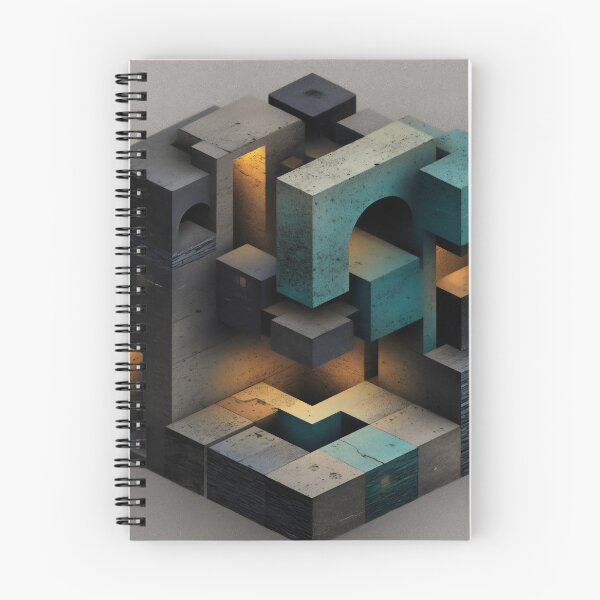 Item preview, Turquoise Architectural Geometric Composition designed and sold by LuminousFoundry.