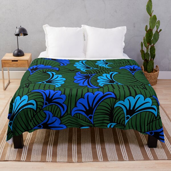 Item preview, Blue Green Ankara Print | Modern Afrocentric Geometric Pattern designed and sold by Artonmytee.