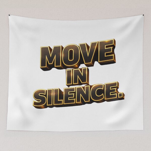 Item preview, Move In Silence Quote T-Shirt | Motivational Hustle Mindset Streetwear Design designed and sold by Combat Skies.