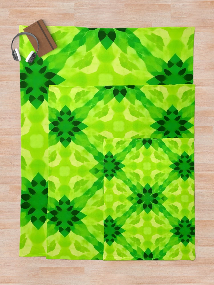 Thumbnail 5 of 6, Throw Blanket, Green Abstract Pattern designed and sold by GraphicsClub.