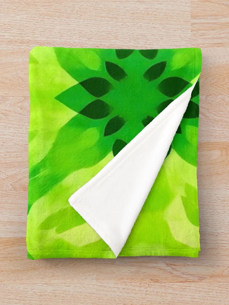 Thumbnail 3 of 6, Throw Blanket, Green Abstract Pattern designed and sold by GraphicsClub.