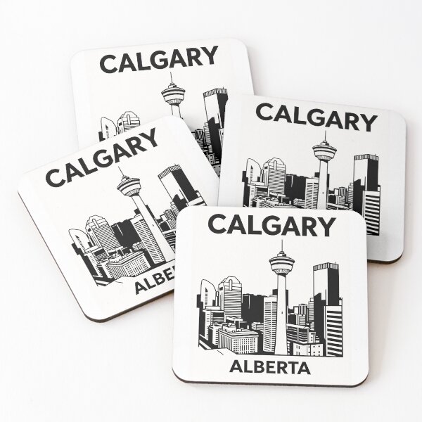 Item preview, Calgary Alberta Canada Minimalist Line Art Poster designed and sold by Stripe Wall Studio.