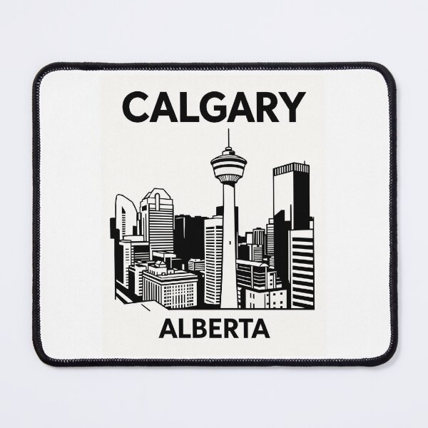 Item preview, Calgary Alberta Canada Minimalist Line Art Poster designed and sold by Stripe Wall Studio.