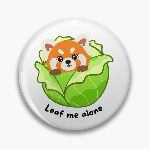 Item preview, Leaf Me Alone Fox – Funny Introvert Pun Sticker, Cute Fox in Cabbage Gift designed and sold by Lynxaria.