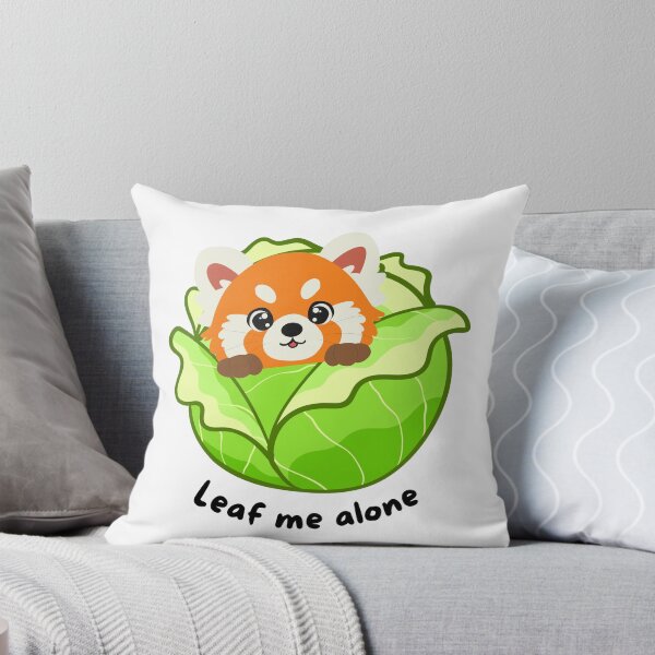 Item preview, Leaf Me Alone Fox – Funny Introvert Pun Sticker, Cute Fox in Cabbage Gift designed and sold by Lynxaria.