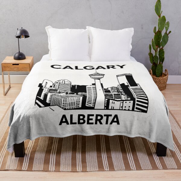 Item preview, Calgary Alberta Canada Minimalist Line Art Poster designed and sold by Stripe Wall Studio.