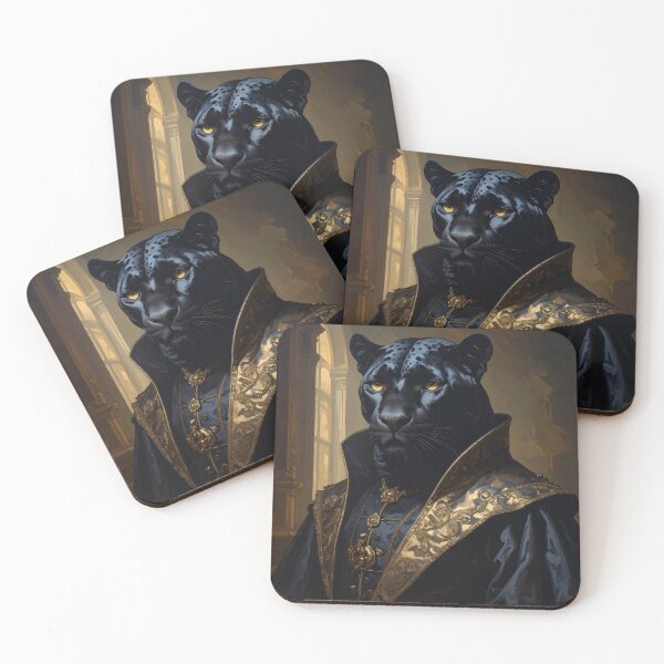 Item preview, Regal Black Panther Renaissance Noble Portrait designed and sold by Rutvain.