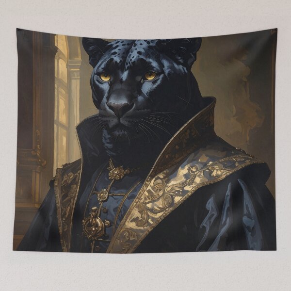 Item preview, Regal Black Panther Renaissance Noble Portrait designed and sold by Rutvain.