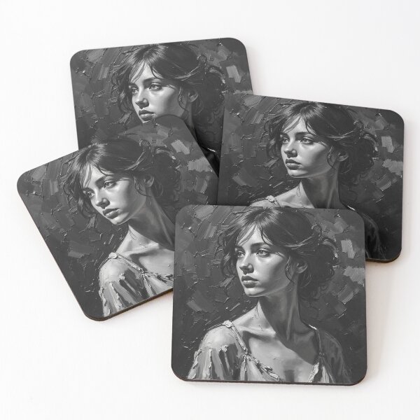 Item preview, Shadow and Light - Black and White Expressive Portrait designed and sold by The Design Asset Station.