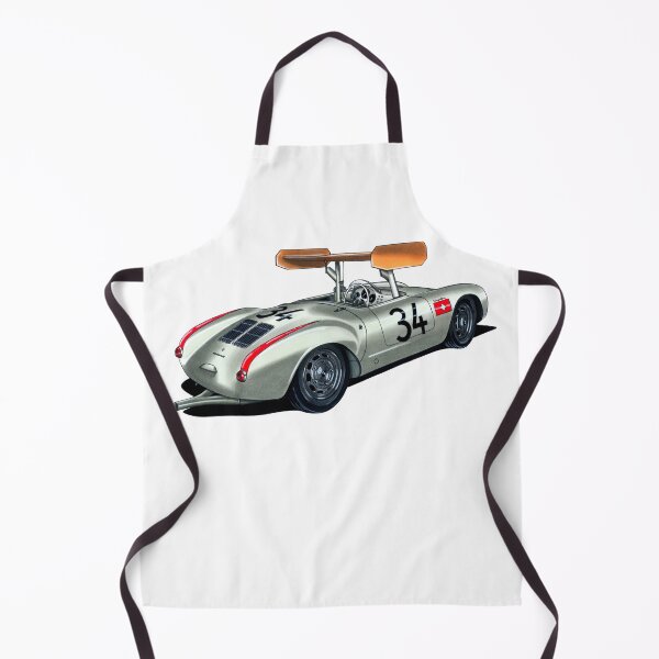 Item preview, Adorable drawing classic retro racing car gray 550 Spyder with hyge wing and air cooled engine designed and sold by Cars23.