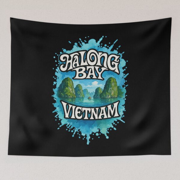 Item preview, Ha Long Bay Vietnam Watercolor Travel designed and sold by TomFrontierArt.
