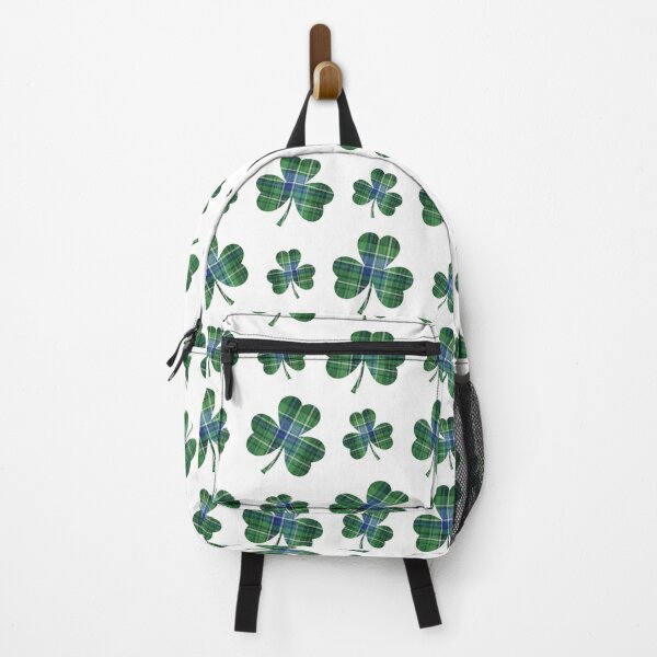 Item preview, St Patrick Plaid Clover Print designed and sold by LyssasMindArt.