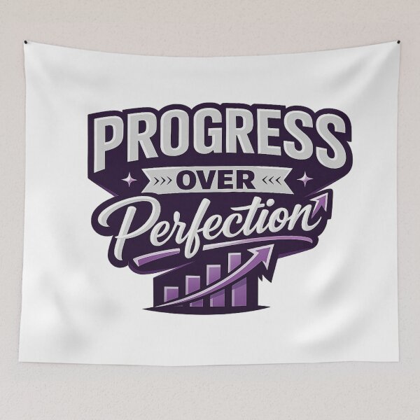 Item preview, Progress Over Perfection Quote T-Shirt designed and sold by Combat Skies.