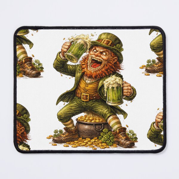 Item preview, Drunken leprechaun with overflowing beer designed and sold by PIXEL POP DESIGNS - Beyond the Norm!.