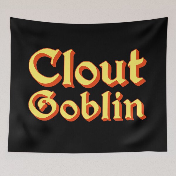 Item preview, Clout Goblin in Yellow Medieval Typography designed and sold by Memes N Lore .