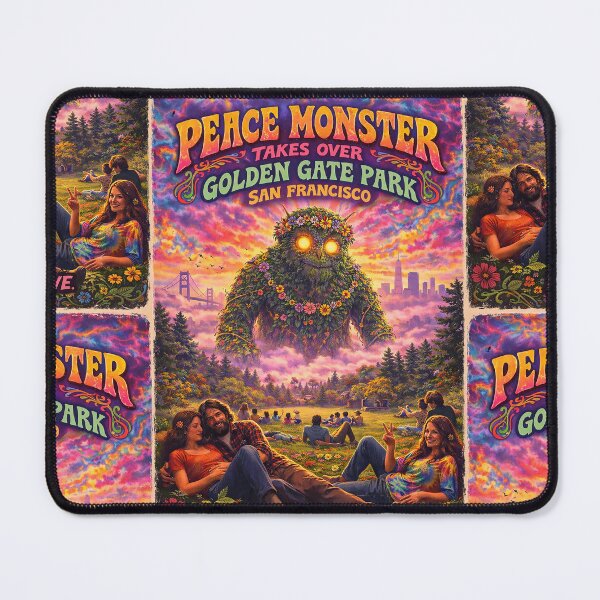 Item preview, Peace Monster invades Golden Gate Park in San Francisco, CA poster designed and sold by PIXEL POP DESIGNS - Beyond the Norm!.