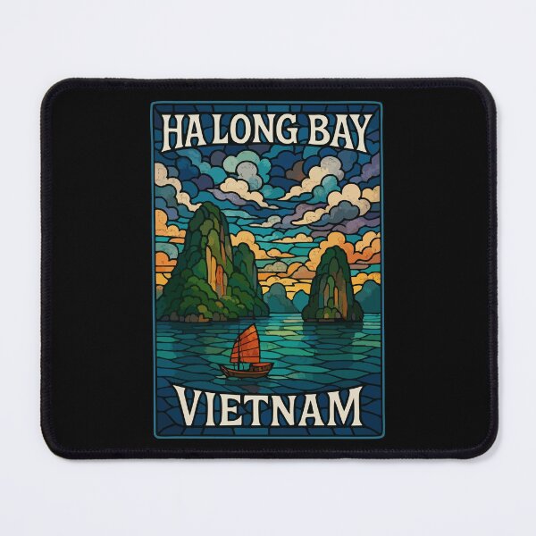 Item preview, Ha Long Bay Asia Stained Glass Travel designed and sold by TomFrontierArt.