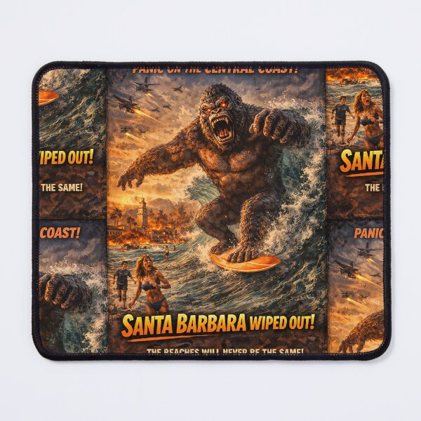 Item preview, Panic on the Central Coast! Santa Barbara under attack! designed and sold by PIXEL POP DESIGNS - Beyond the Norm!.
