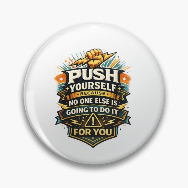 Item preview, Push Yourself Motivation Quote T-Shirt | Self Discipline Hustle Streetwear Design designed and sold by Combat Skies.