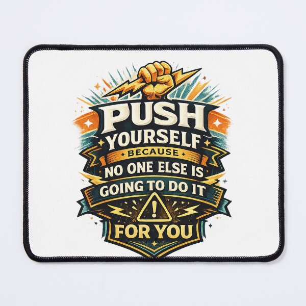 Item preview, Push Yourself Motivation Quote T-Shirt | Self Discipline Hustle Streetwear Design designed and sold by Combat Skies.