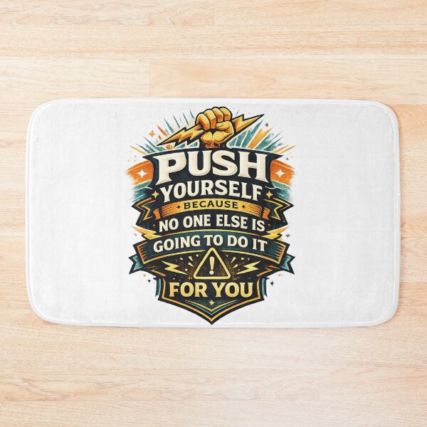 Item preview, Push Yourself Motivation Quote T-Shirt | Self Discipline Hustle Streetwear Design designed and sold by Combat Skies.
