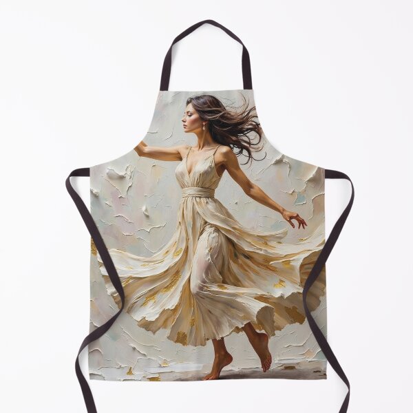 Item preview, Ethereal Motion - Dancer in Flowing Cream Dress designed and sold by The Design Asset Station.