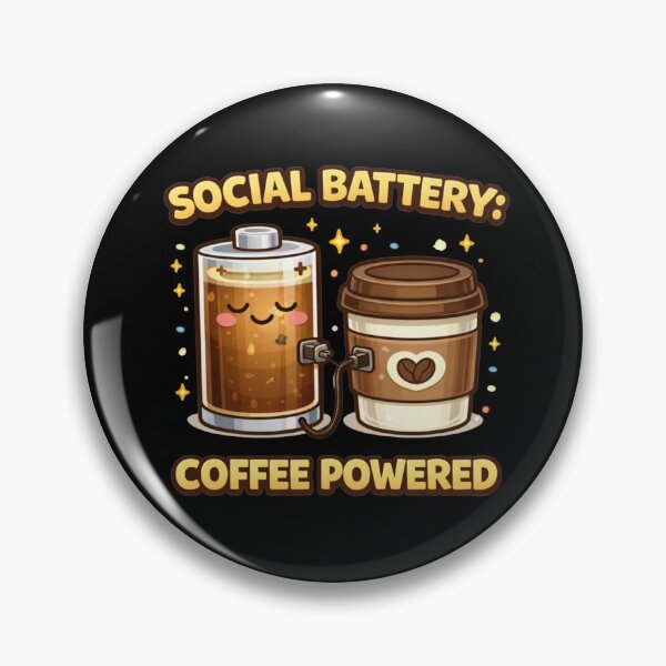 Item preview, Social Battery Coffee Powered Shirt designed and sold by Papier Atelier Art.