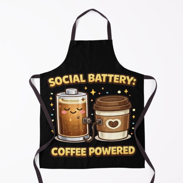 Item preview, Social Battery Coffee Powered Shirt designed and sold by Papier Atelier Art.