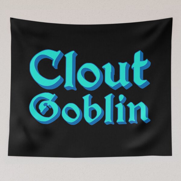 Item preview, Clout Goblin in Blue Medieval Typography designed and sold by Memes N Lore .